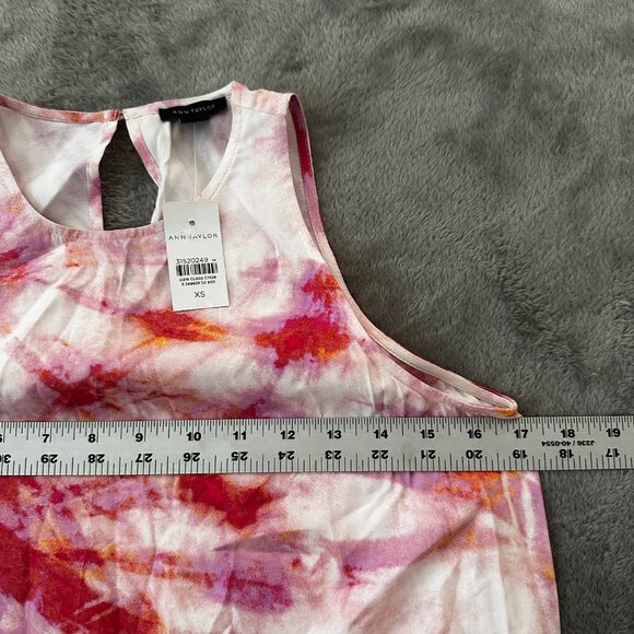 NWT Ann Taylor Maxi Dress XS Petal Pink Sleeveless Viscose Summer Vacation - Picture 4 of 7